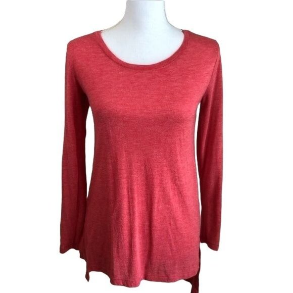 BP tuck front coral color long sleeved tee size small - Picture 1 of 5